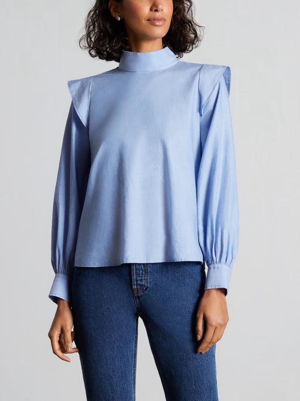 Everlane Wing Shoulder Mockneck Top